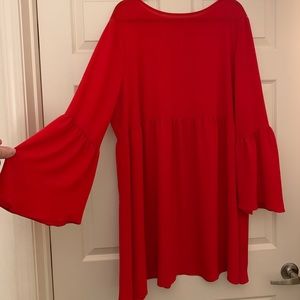 red ASOS dress